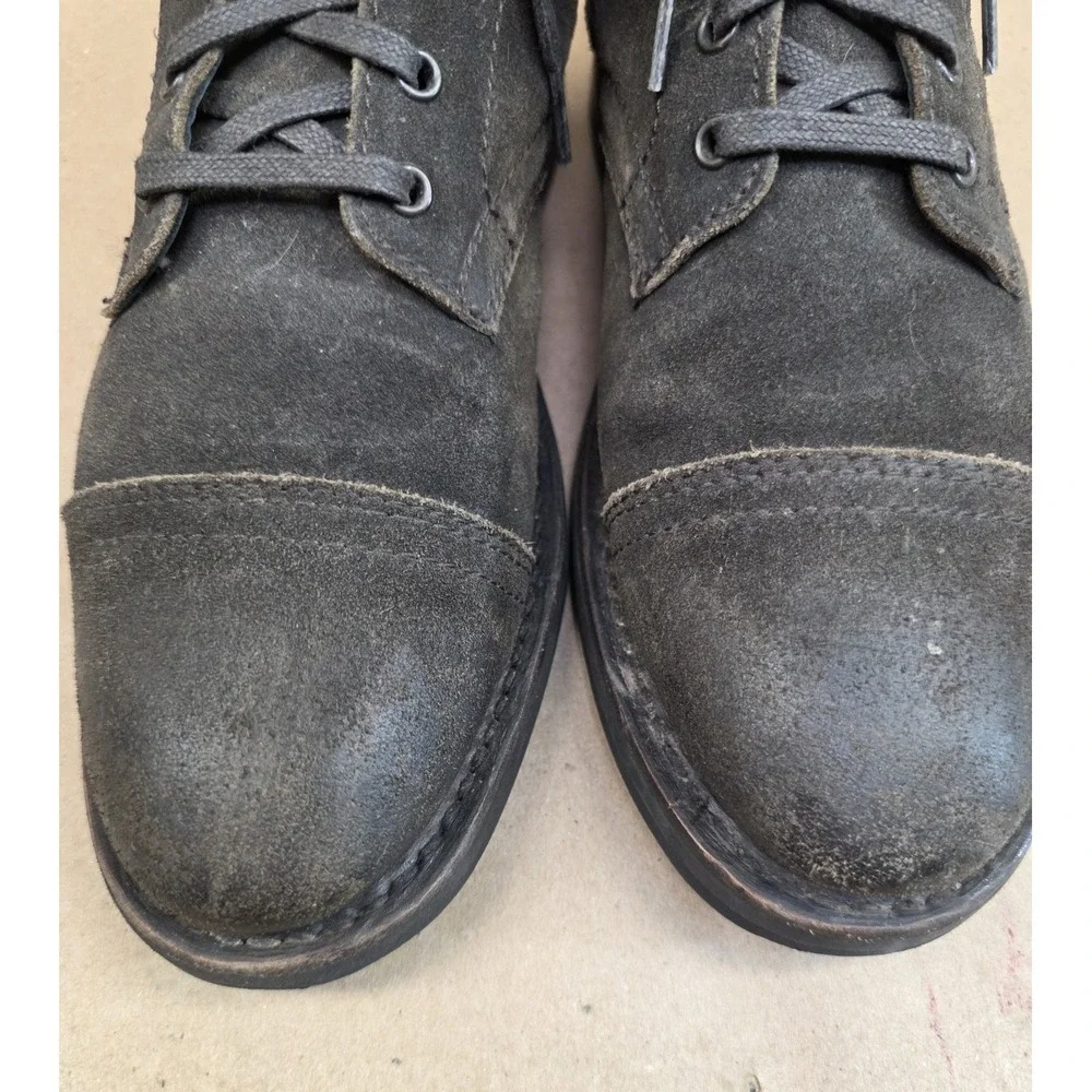 Thursday Boot Company (Sz 7.5) Captain Dark Olive Suede Men's Lace Up Boots